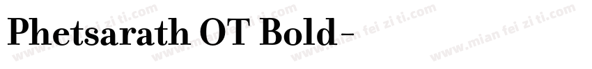 Phetsarath OT Bold字体转换